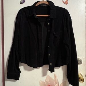 Forever 21 Black Button-Down Shirt